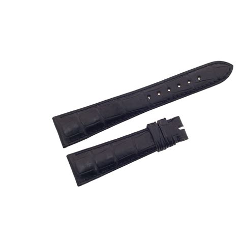 Patek Philippe matte black alligator strap 18mm x 14mm